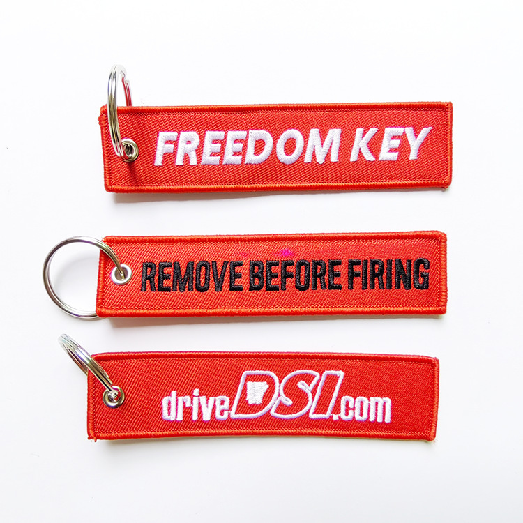 Embroidered Fabric Keychain