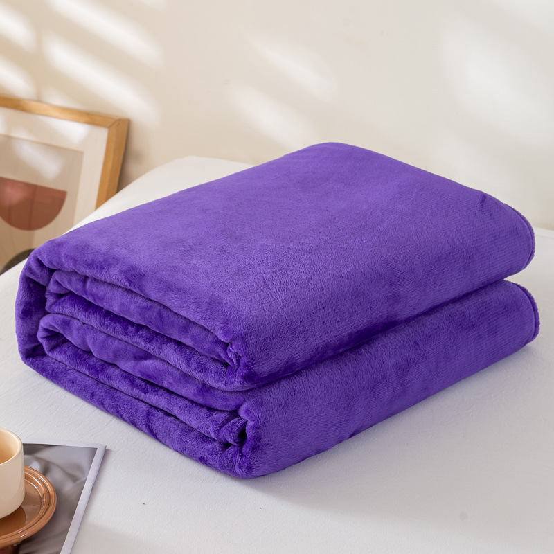 Solid Color Flannel Fleece Blanket