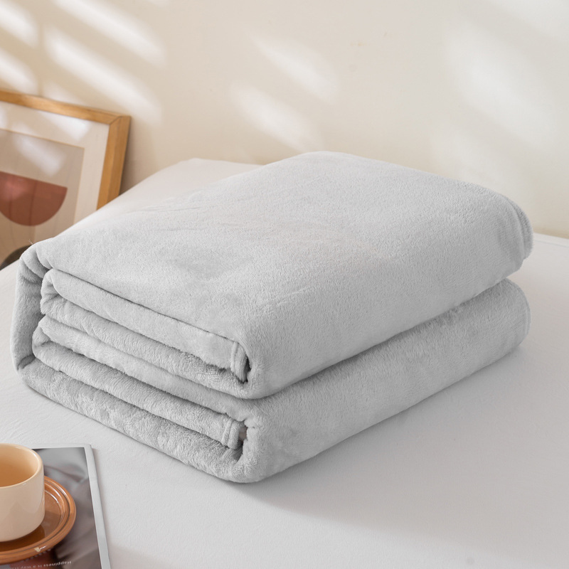 Solid Color Flannel Fleece Blanket