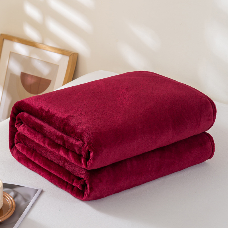 Solid Color Flannel Fleece Blanket