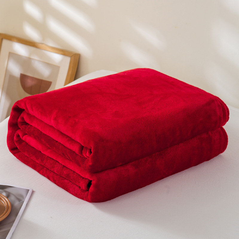 Solid Color Flannel Fleece Blanket