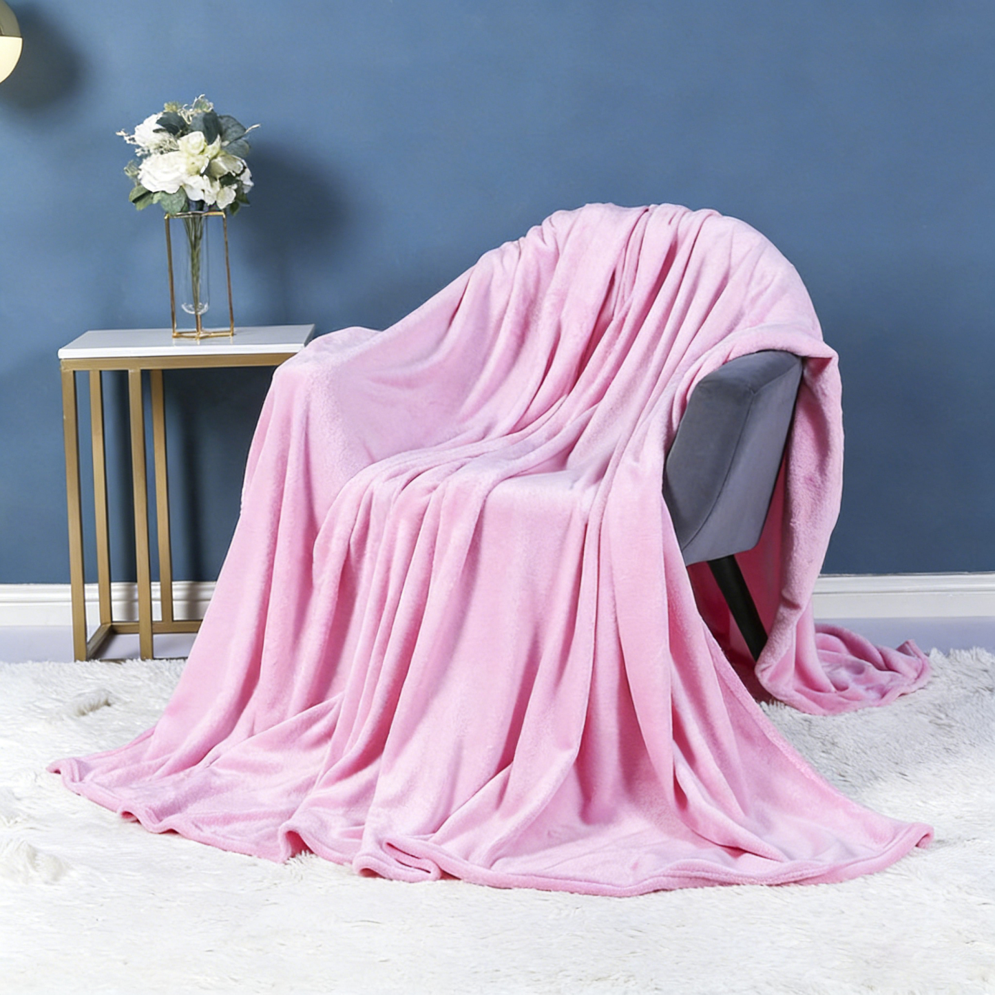 Solid Color Flannel Fleece Blanket