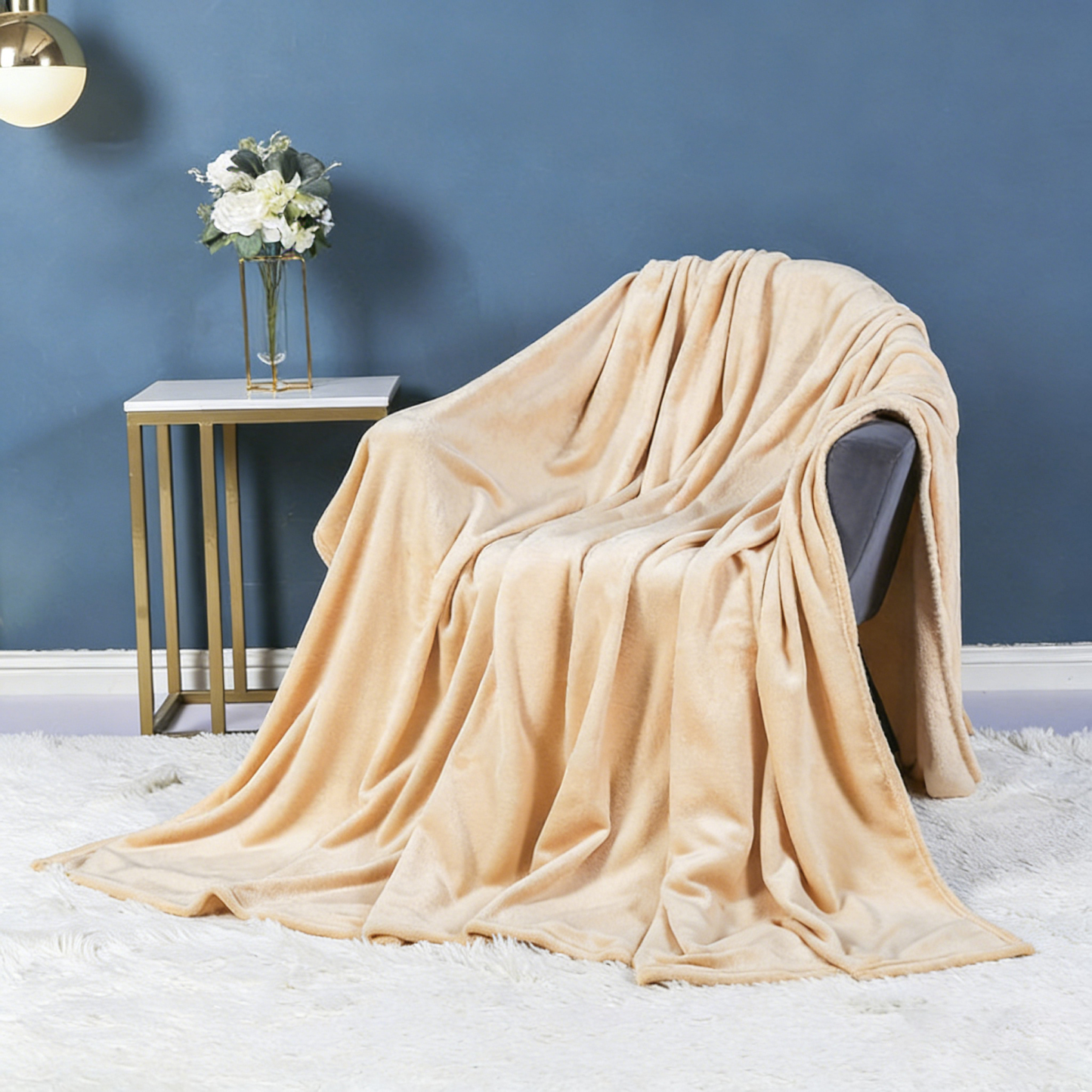 Solid Color Flannel Fleece Blanket