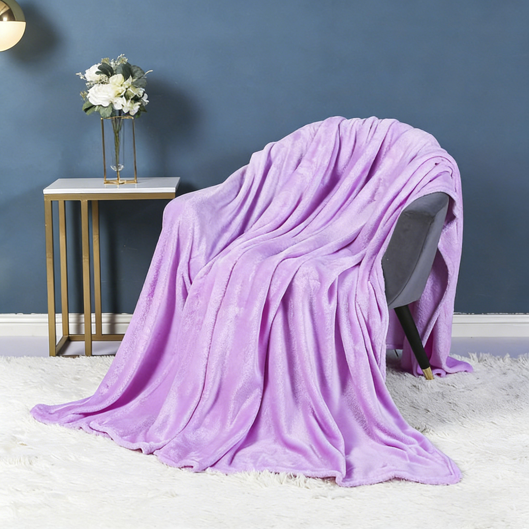 Solid Color Flannel Fleece Blanket