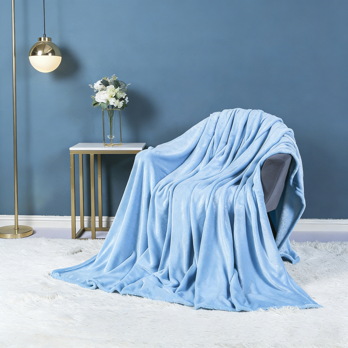 Solid Color Flannel Fleece Blanket