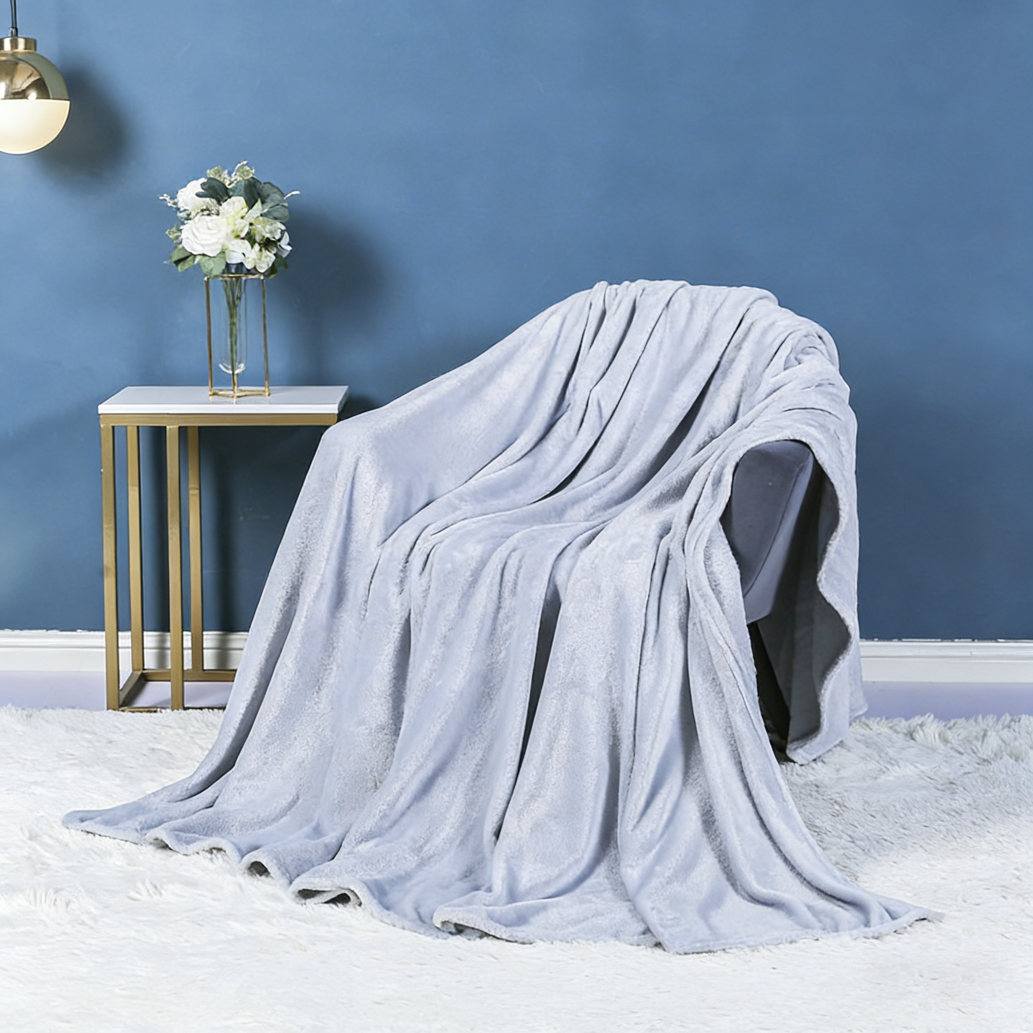 Solid Color Flannel Fleece Blanket