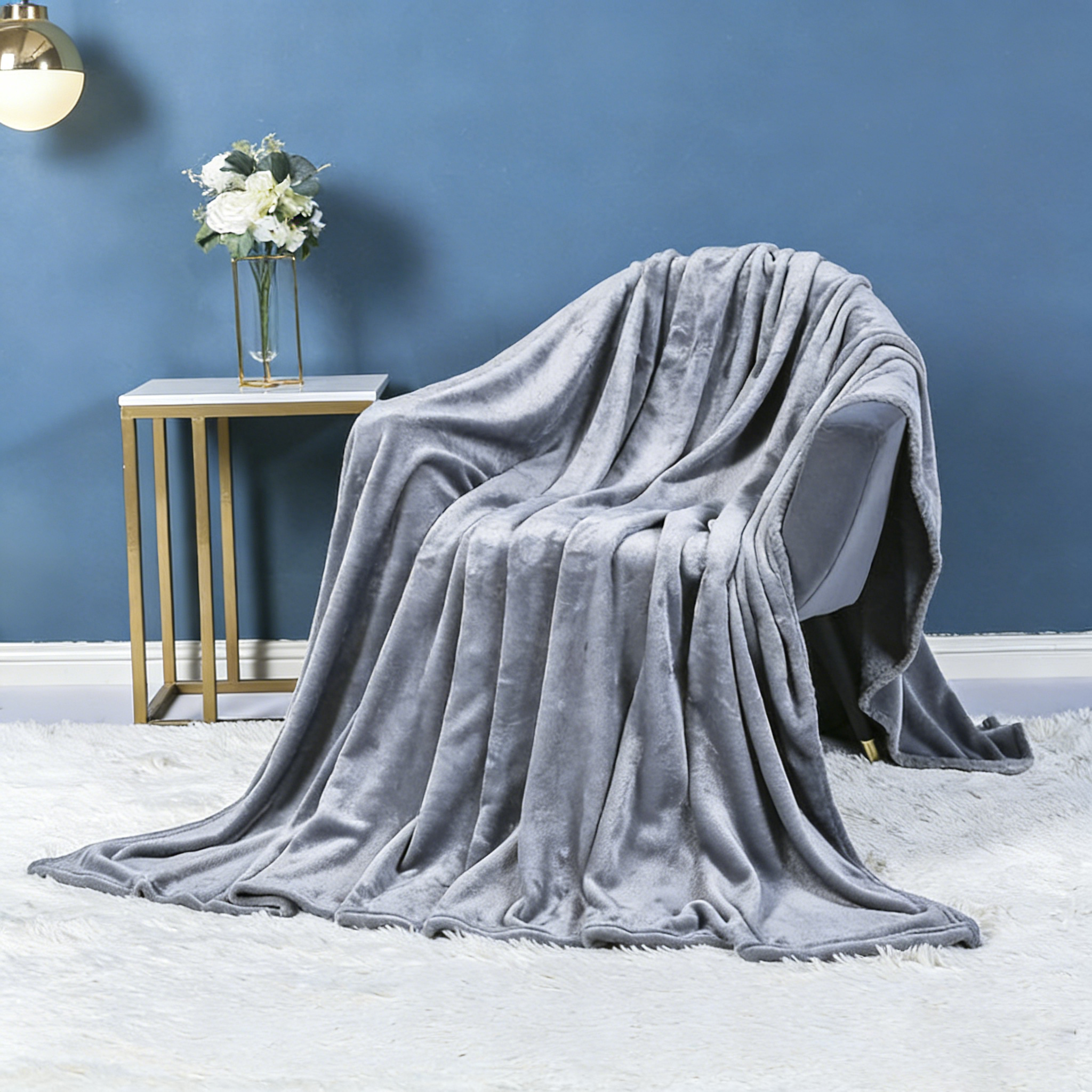 Solid Color Flannel Fleece Blanket