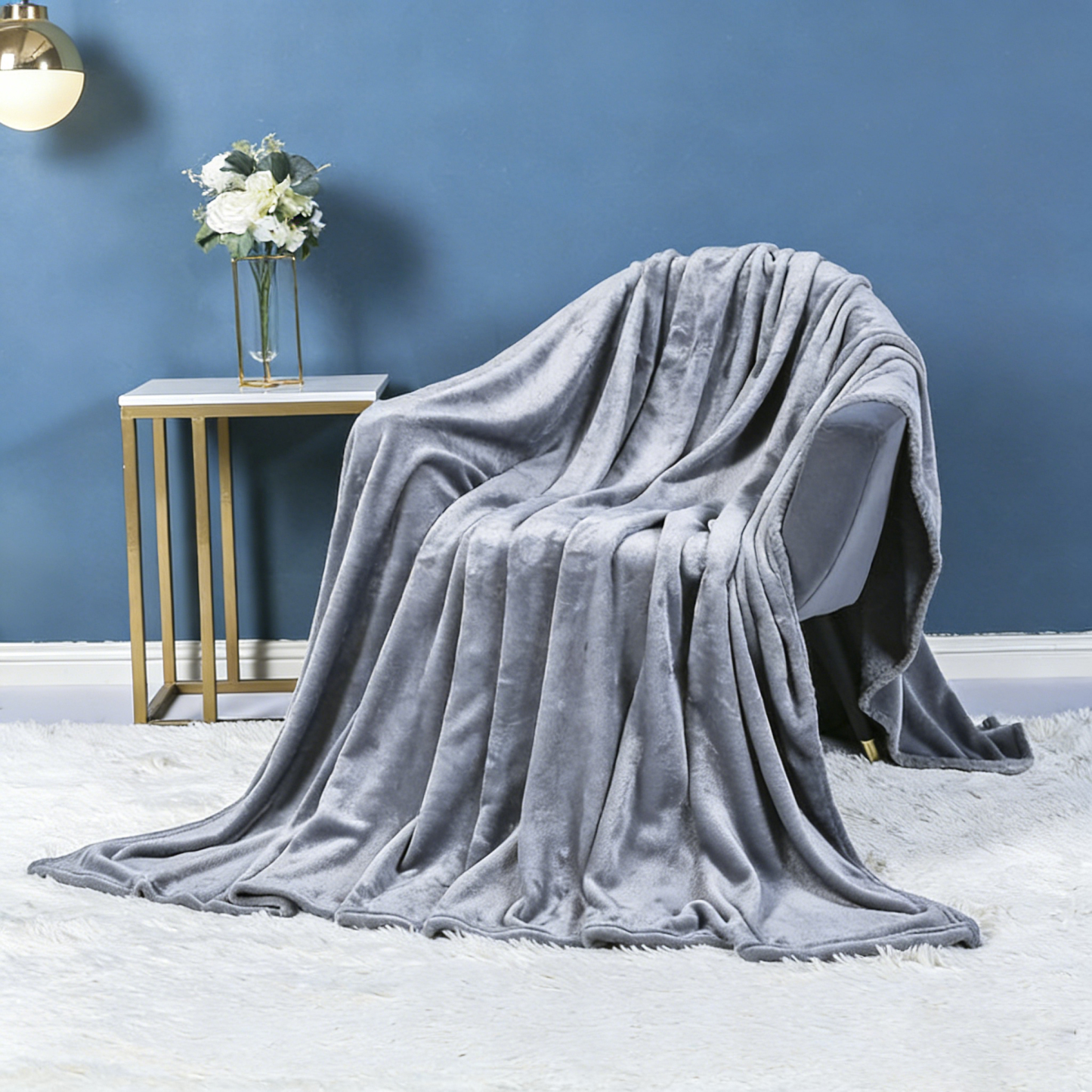 Solid Color Flannel Fleece Blanket