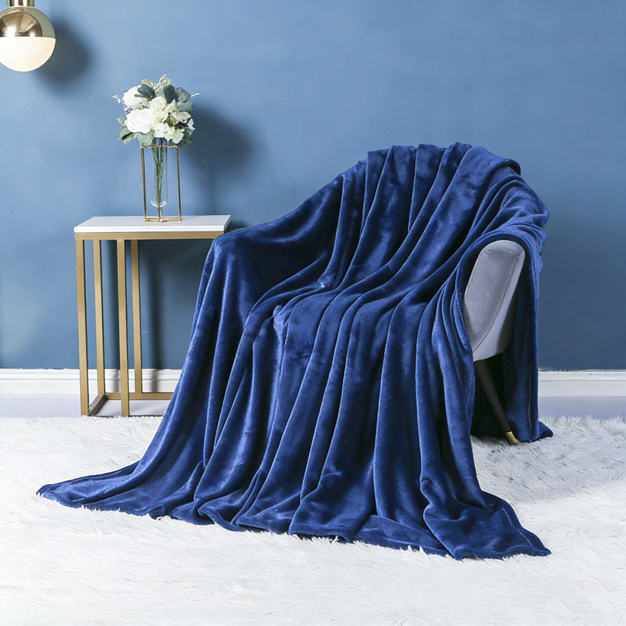Solid Color Flannel Fleece Blanket