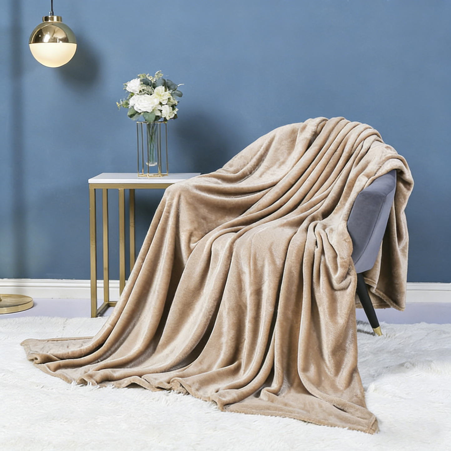 Solid Color Flannel Fleece Blanket