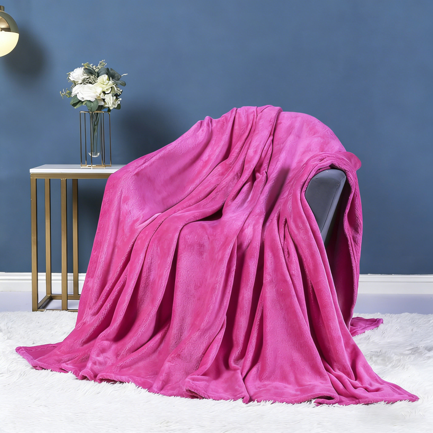 Solid Color Flannel Fleece Blanket