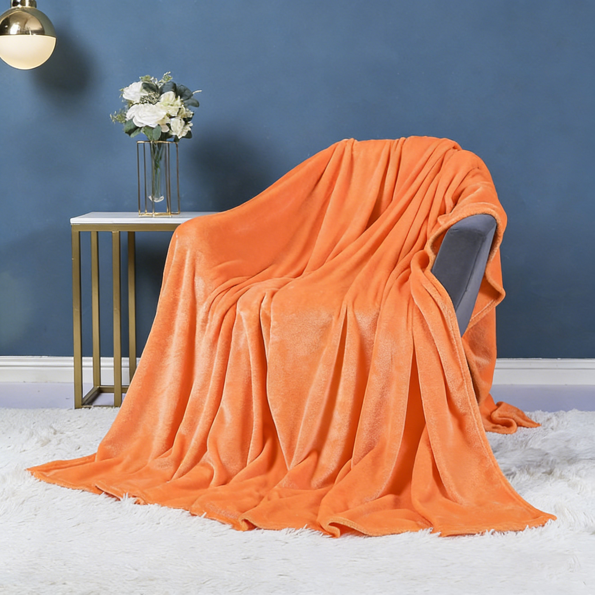 Solid Color Flannel Fleece Blanket
