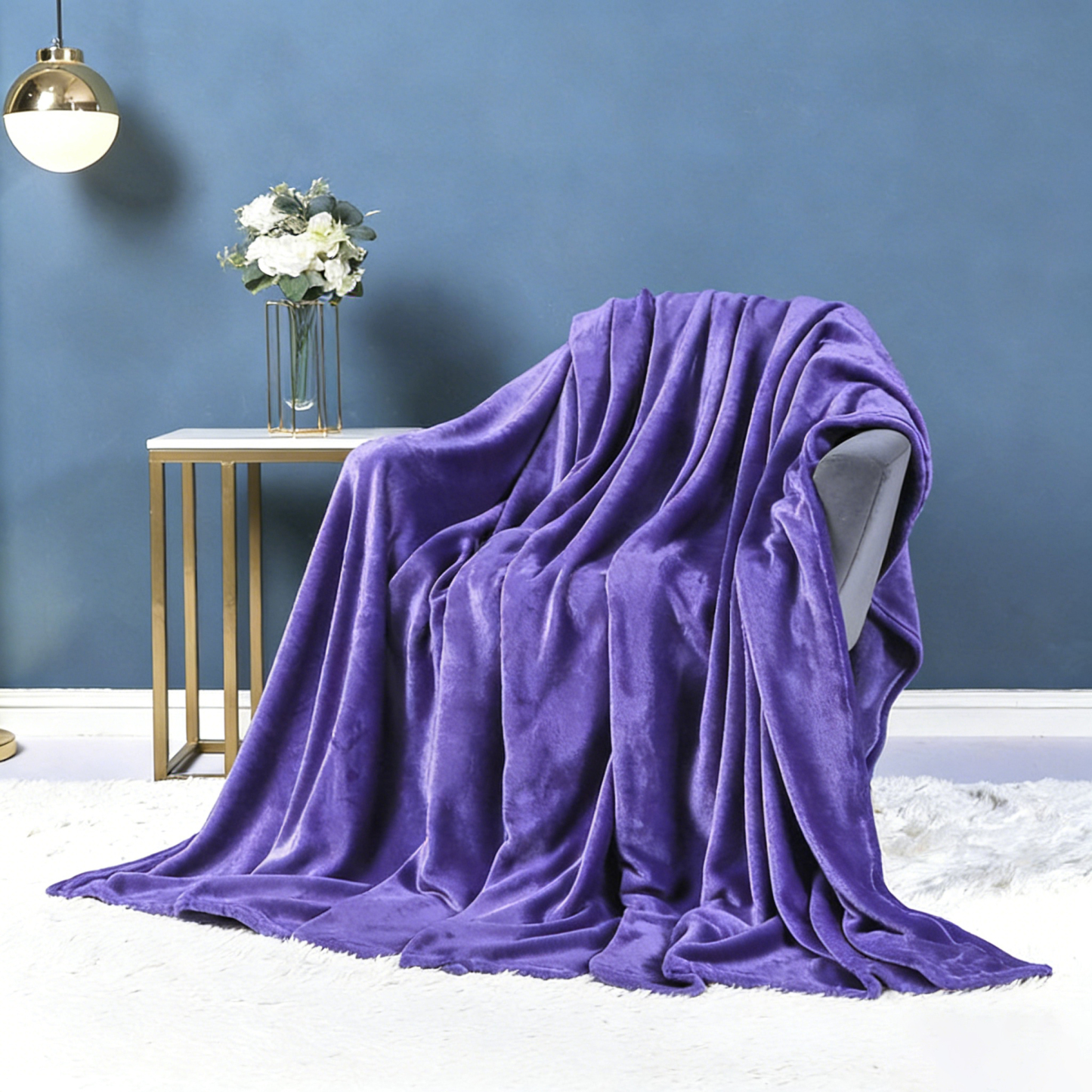 Solid Color Flannel Fleece Blanket