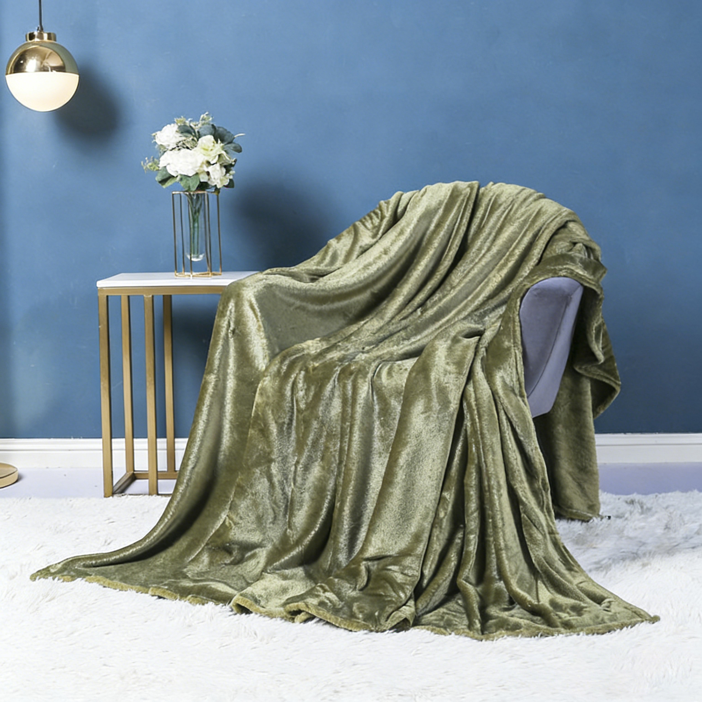 Solid Color Flannel Fleece Blanket