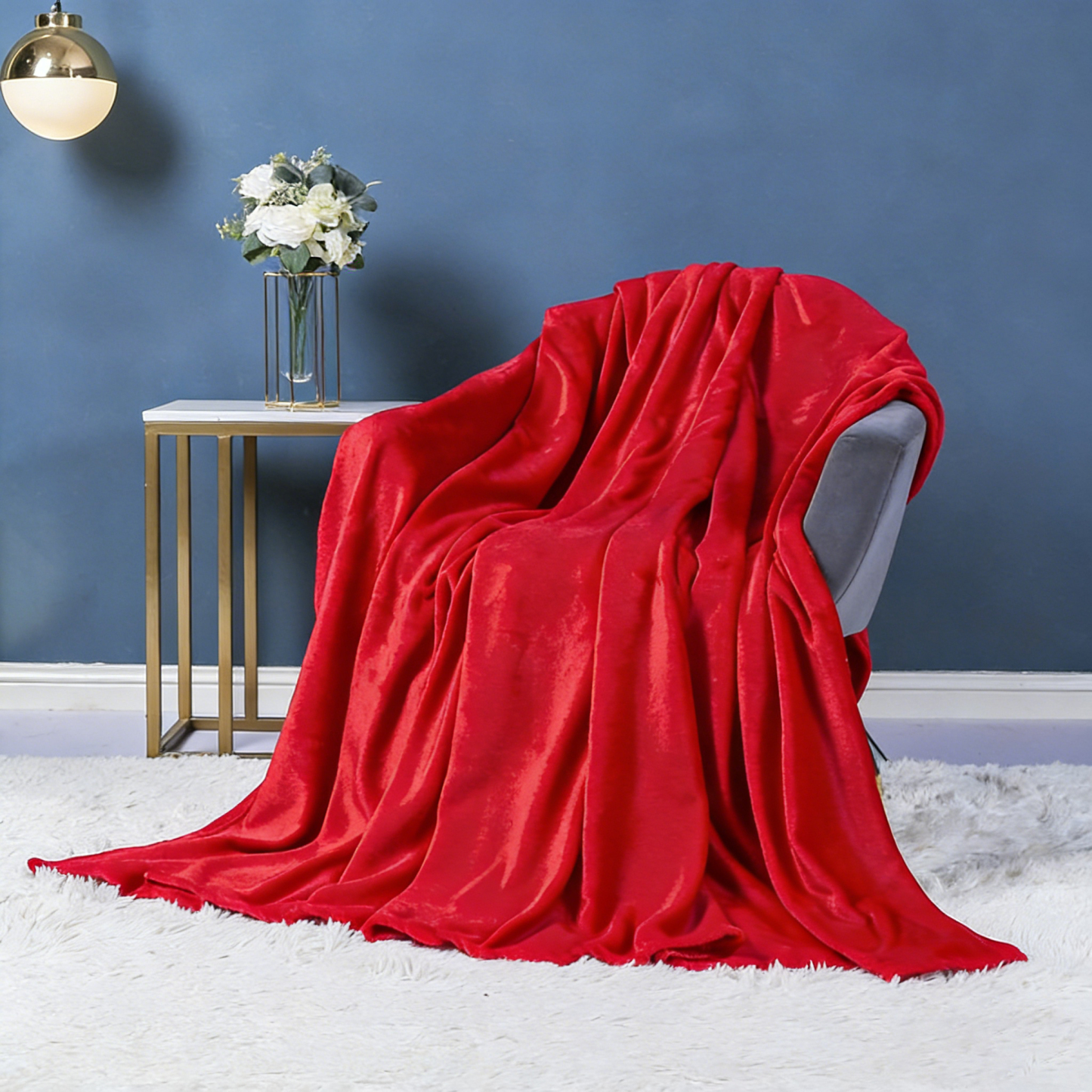 Solid Color Flannel Fleece Blanket