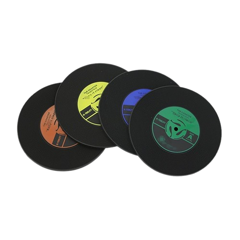 Retro Vinyl Record Coasters