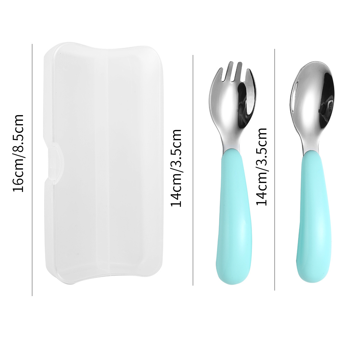 2-Piece Stainless Steel Kids' Spoon & Fork Set