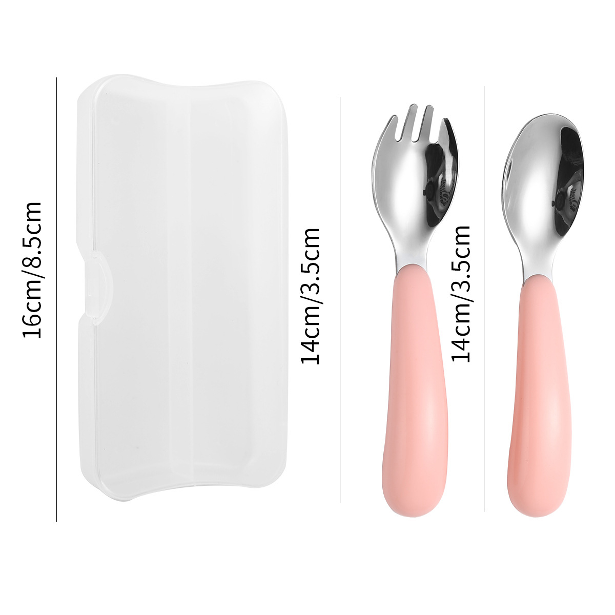 2-Piece Stainless Steel Kids' Spoon & Fork Set
