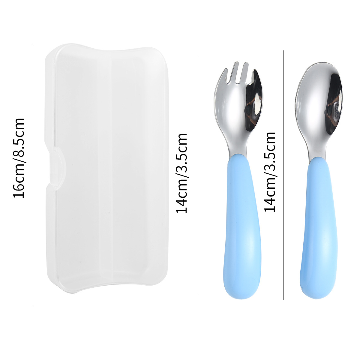 2-Piece Stainless Steel Kids' Spoon & Fork Set