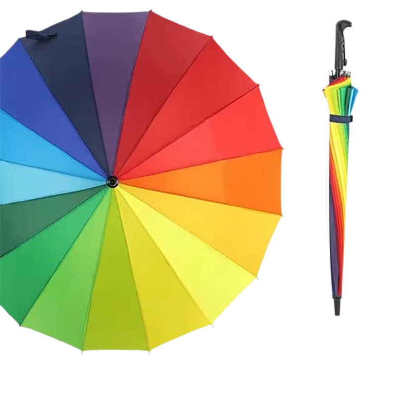 22-inch 16-Bone Long-Handled Umbrella