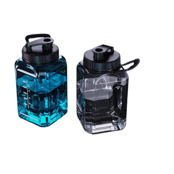 81 Oz Large Capacity Square Plastic Bottle With Handle