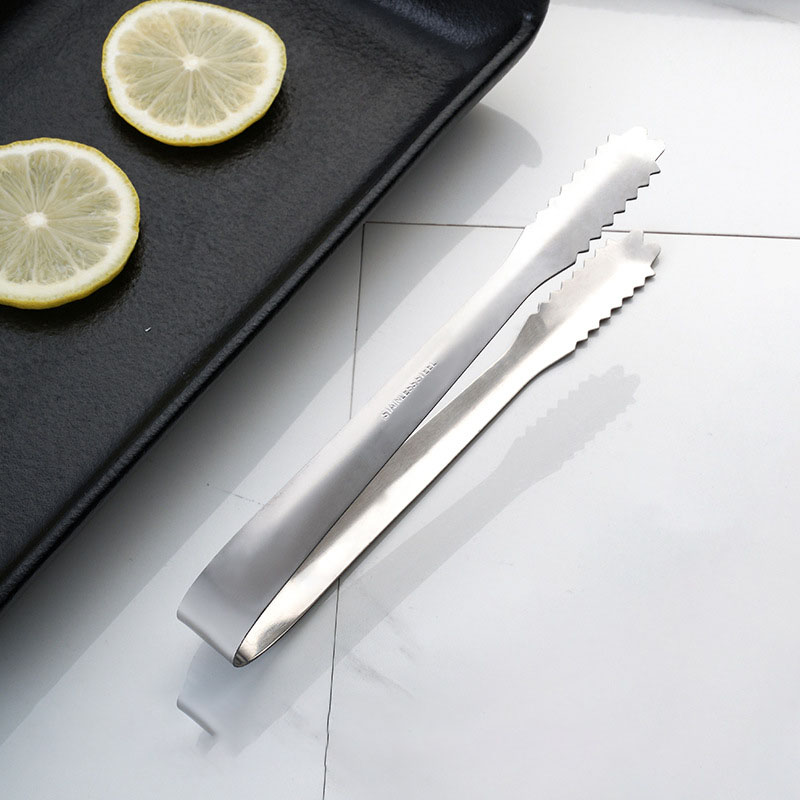 Stainless Steel Serrated Ice Tongs
