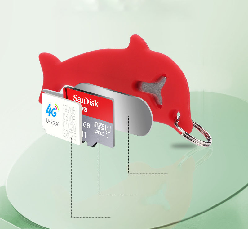 Portable SIM Card Ejector Tool with Keychain Holder