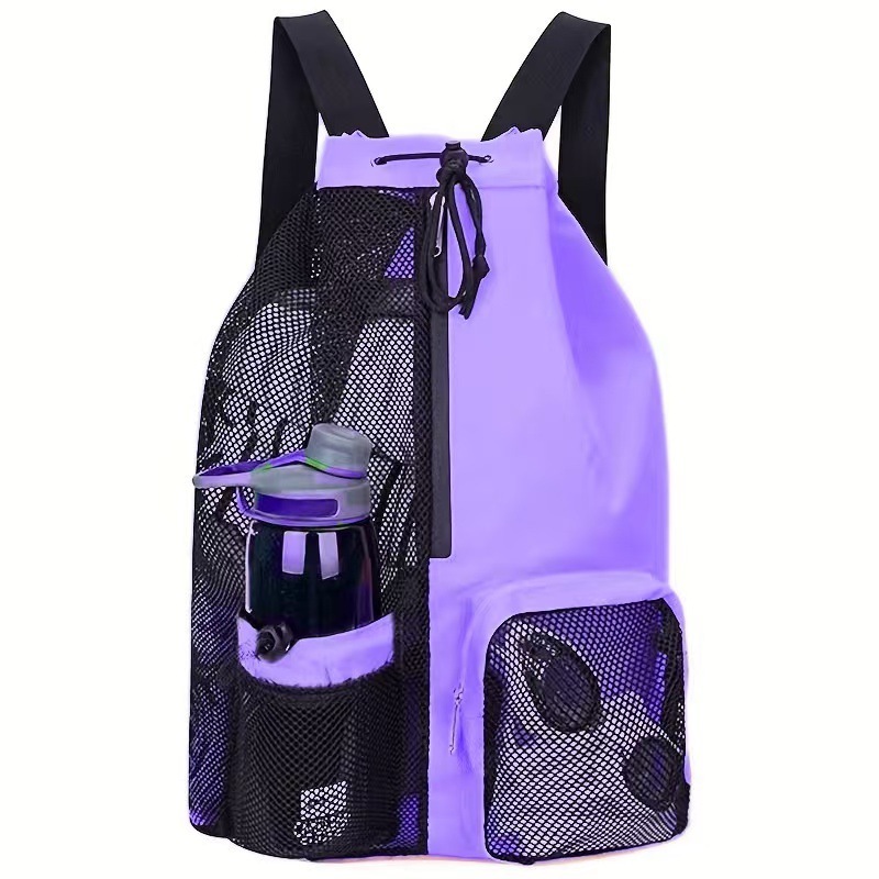 Mesh Drawstring Swim Backpack