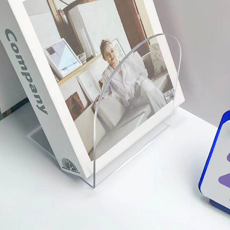 Acrylic L-Shaped Non-Slip Bookends