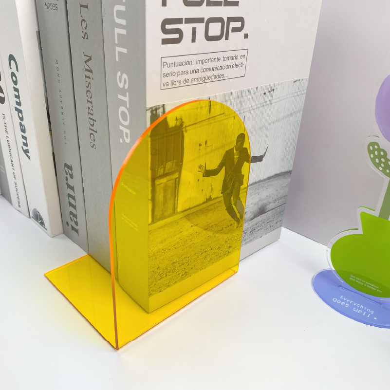Acrylic L-Shaped Non-Slip Bookends