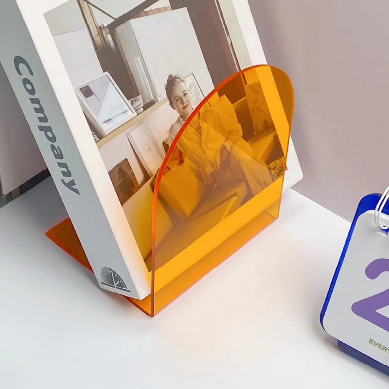 Acrylic L-Shaped Non-Slip Bookends