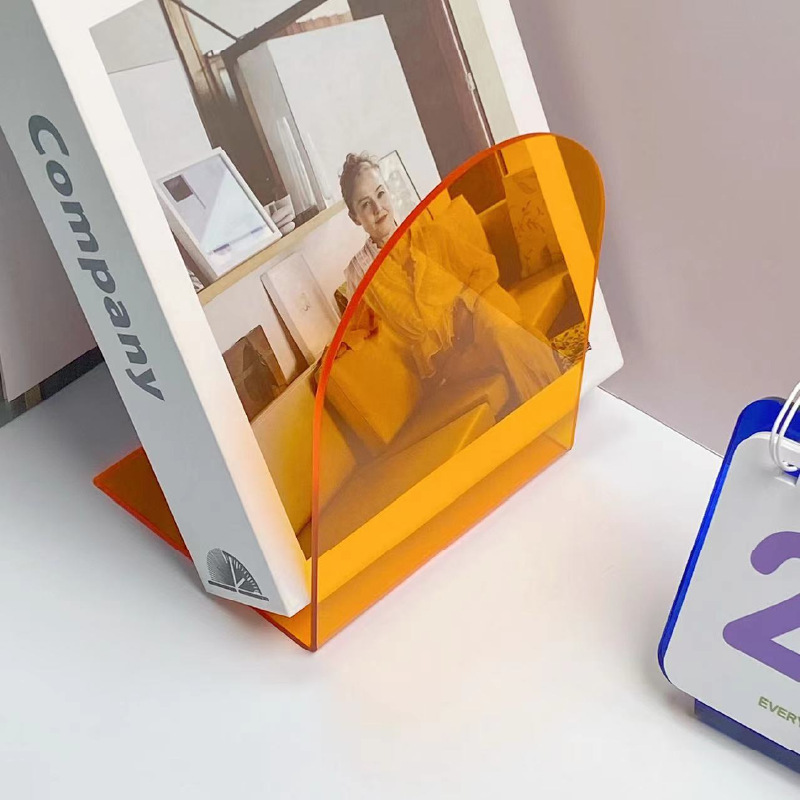 Acrylic L-Shaped Non-Slip Bookends