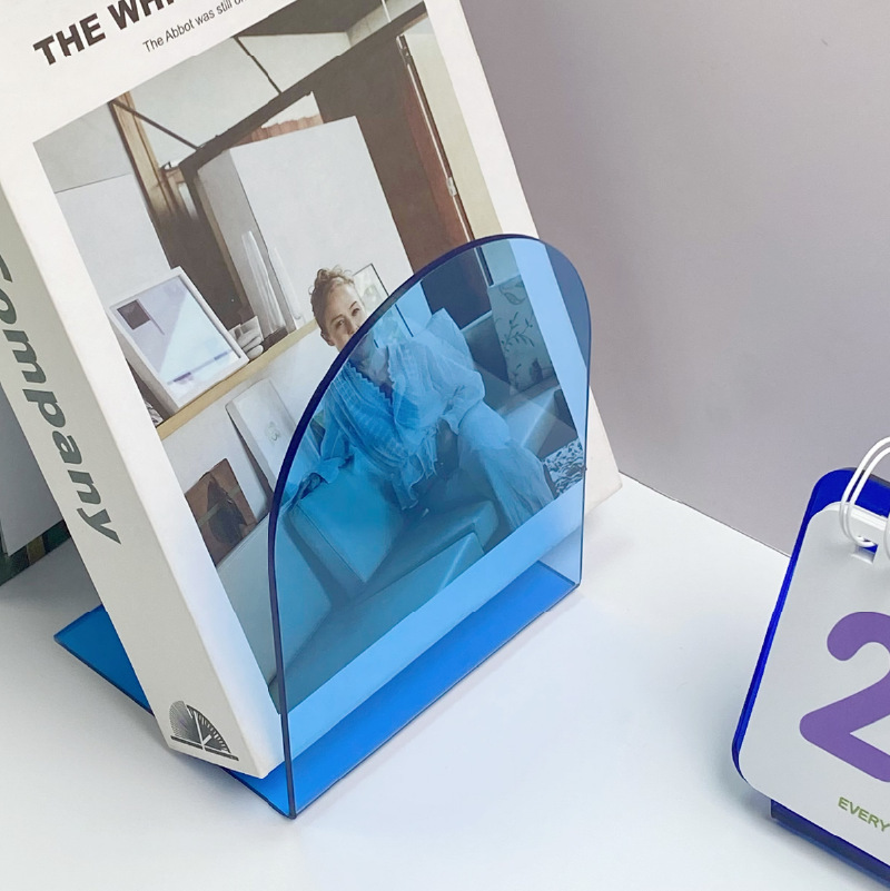 Acrylic L-Shaped Non-Slip Bookends