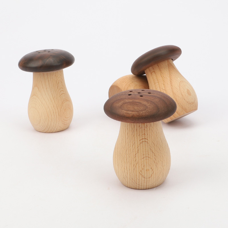 Wooden Mushroom Toothpick Holder