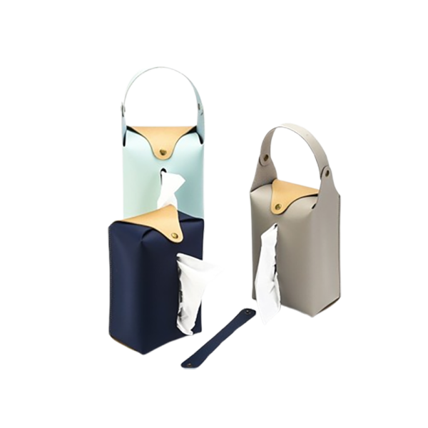 Hanging Leather Tissue Holder