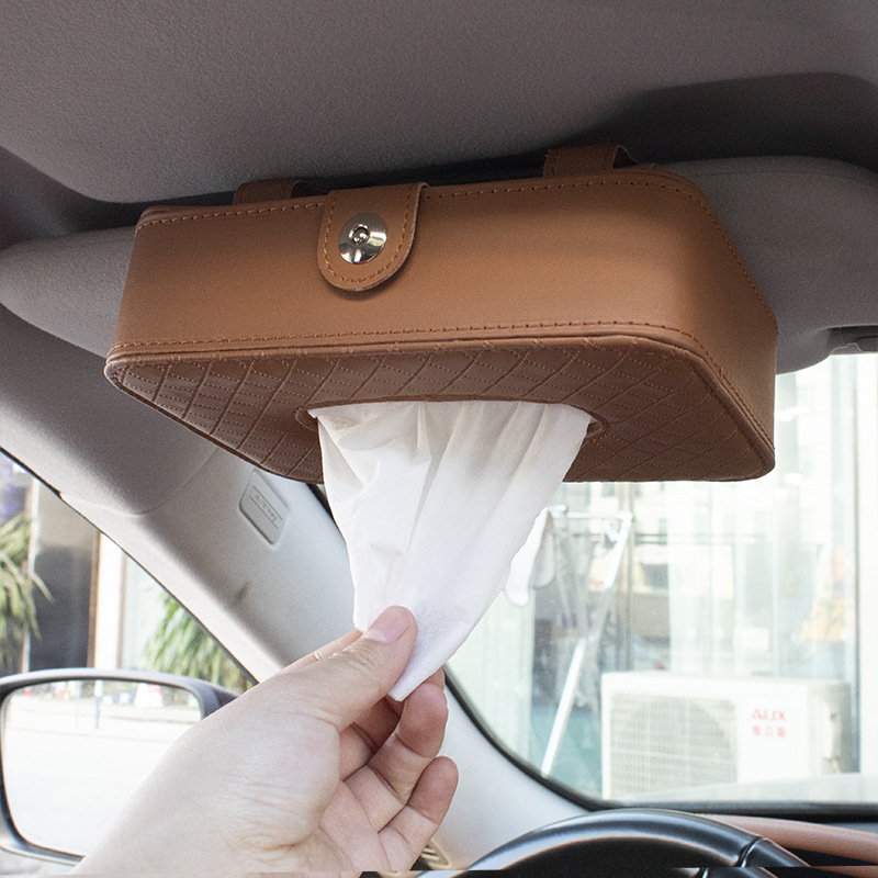 Leather Car Tissue Box