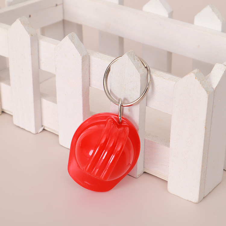 Mini 3D Safety Helmet Keychain