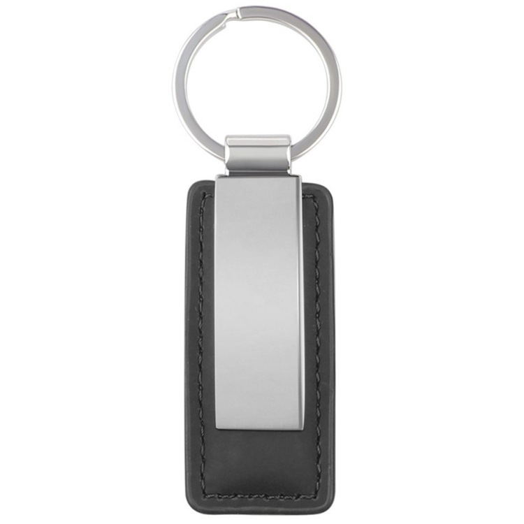 Metal PU Leather Keychain