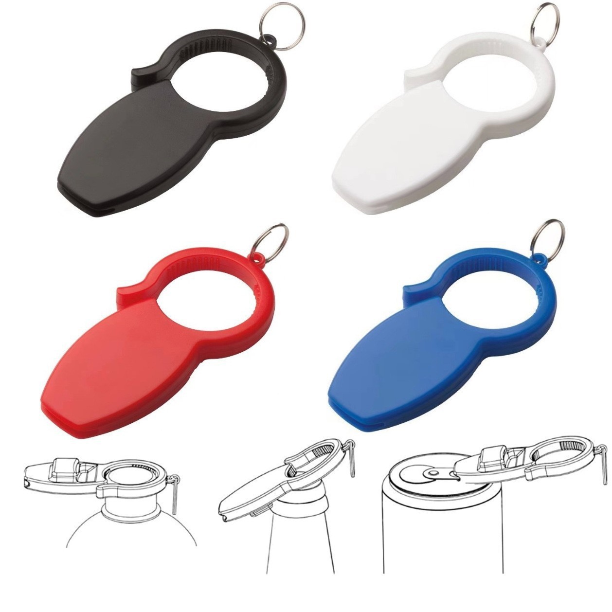3-in-1 Bottle Opener Keychain