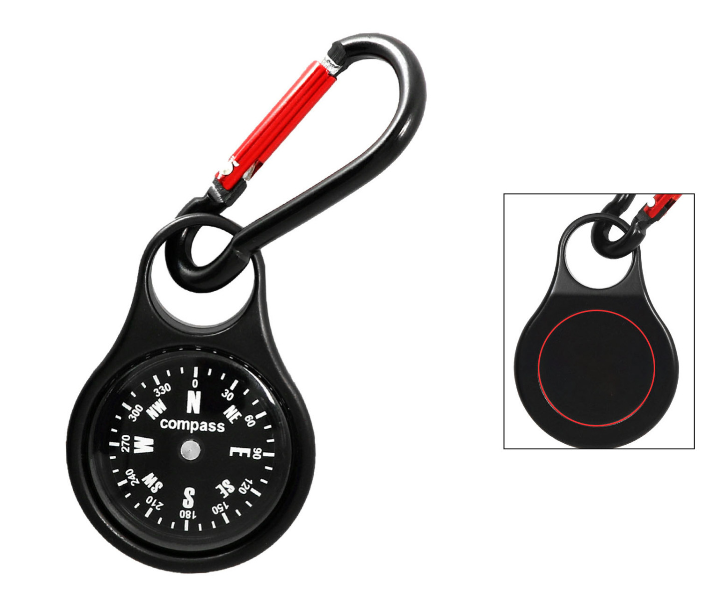 Zinc Alloy Compass Keychain