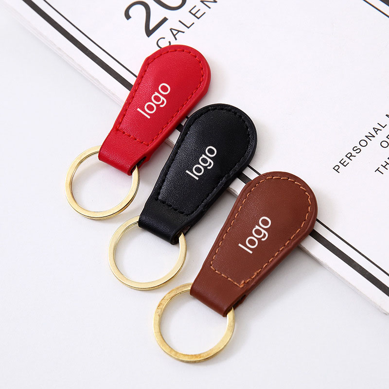 Magnetic Leather Metal Keychain
