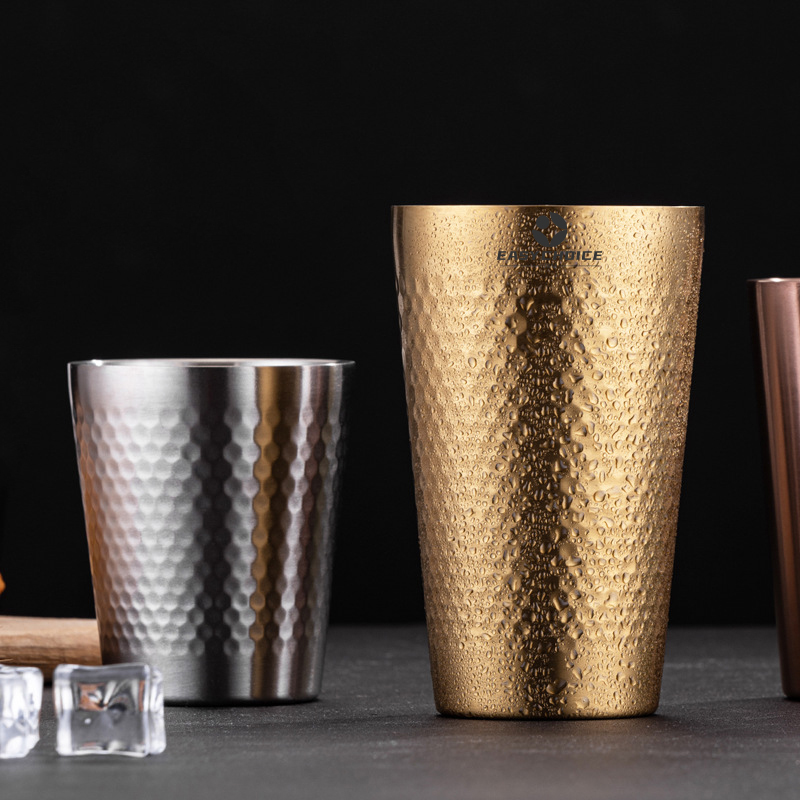 Stainless Steel Hammered Mug