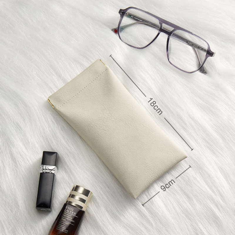 Leather Sunglasses Case with Flannel Lining