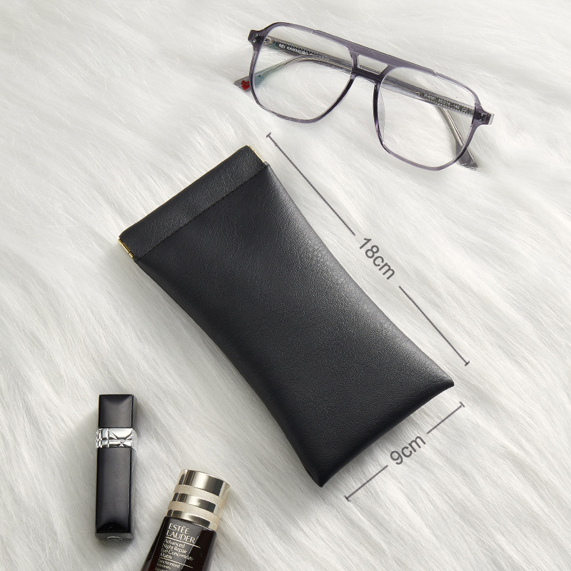 Leather Sunglasses Case with Flannel Lining