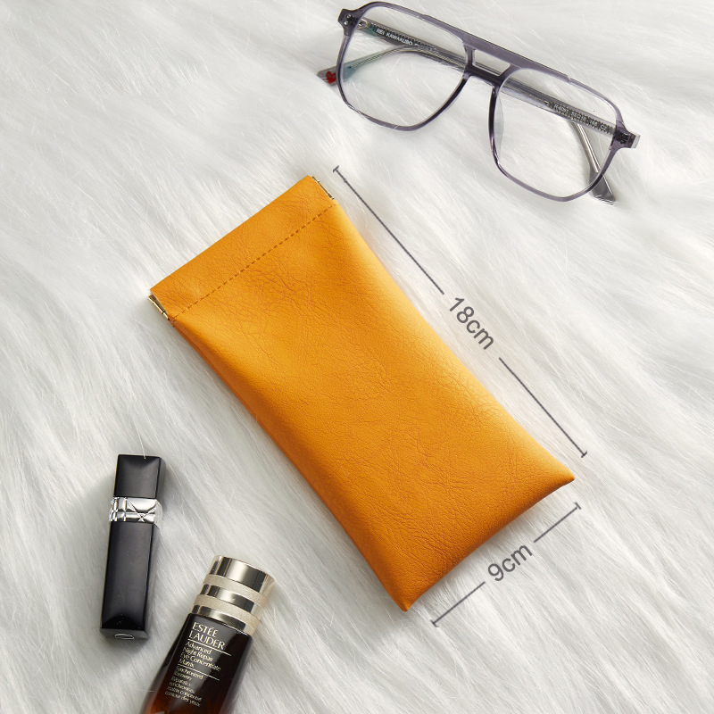 Leather Sunglasses Case with Flannel Lining