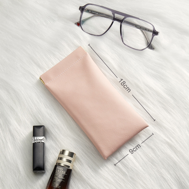 Leather Sunglasses Case with Flannel Lining