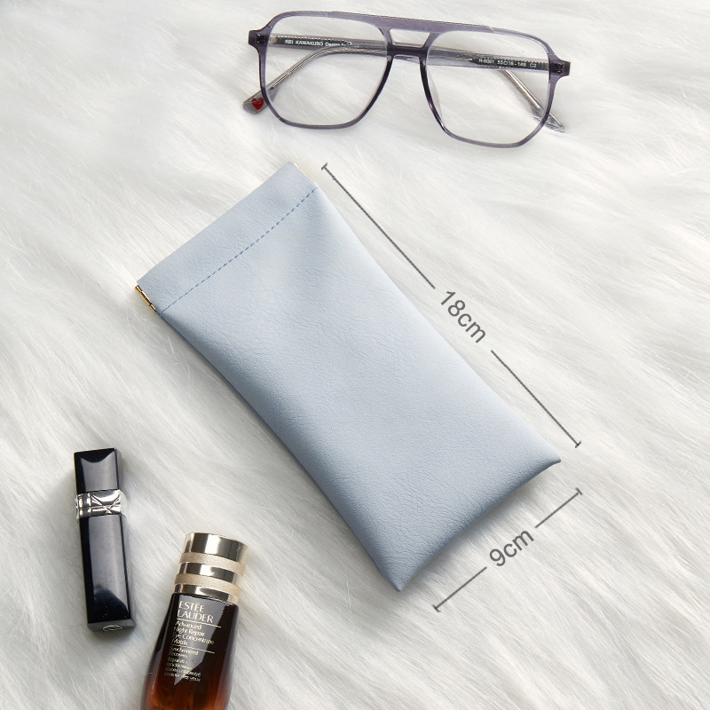 Leather Sunglasses Case with Flannel Lining