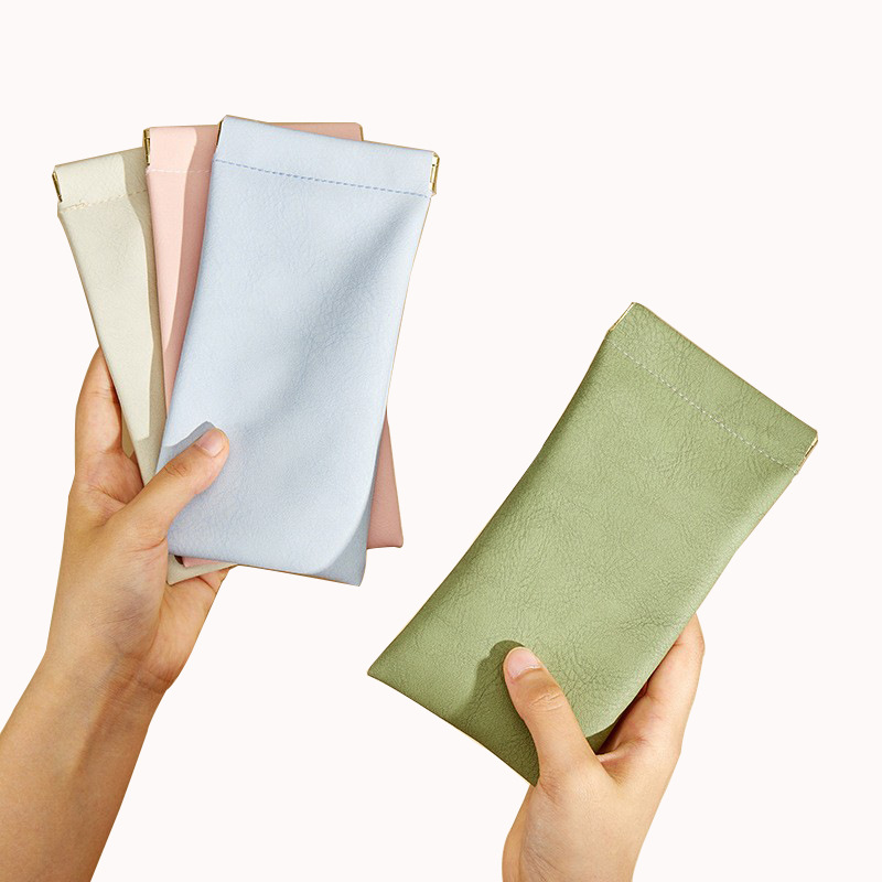 Leather Sunglasses Case with Flannel Lining