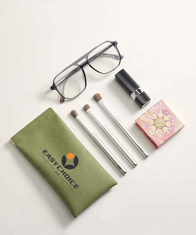 Leather Sunglasses Case with Flannel Lining