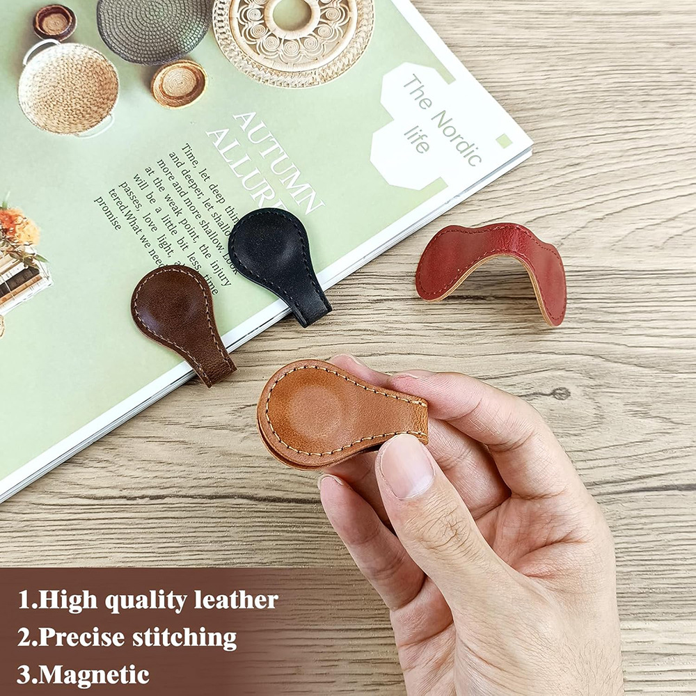 Leather Magnetic Bookmark